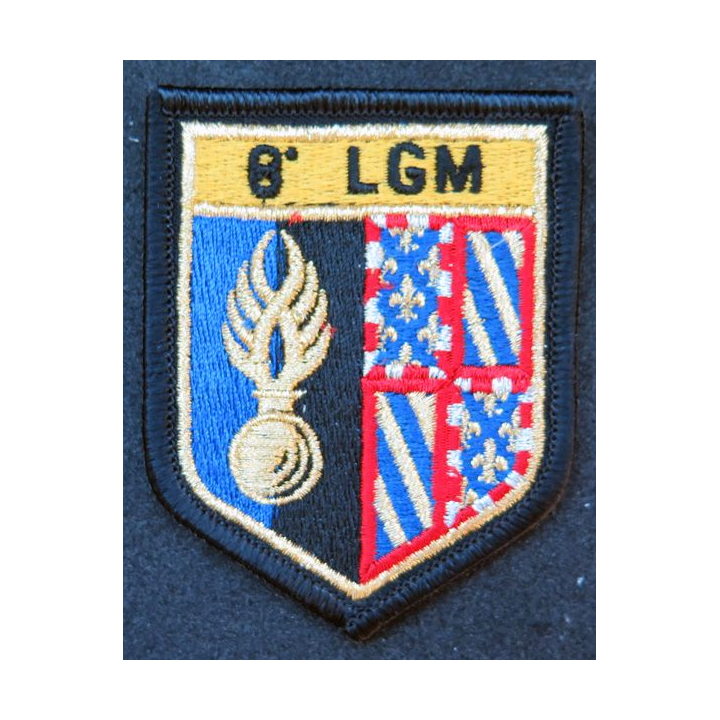 TISSU : insigne tissu de la 8° légion de Gendarmerie Mobile sur scratch