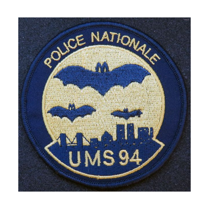 UMS 94 : insigne tissu de l'UMS 94 de la police nationale sur scratch