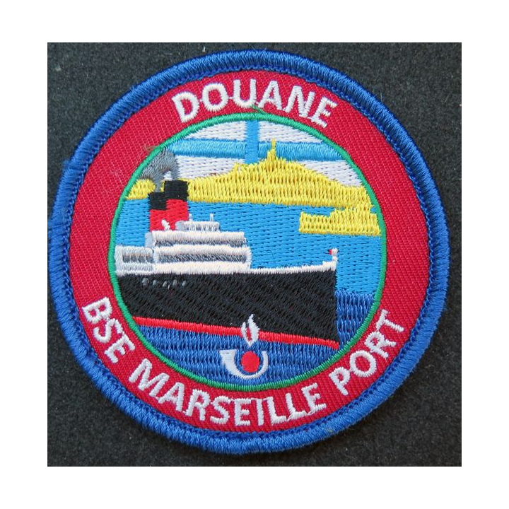 DOUANE : insigne tissu de la BSE Marseille port sur scratch