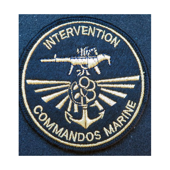 Insigne tissu intervention commandos marine sur scratch