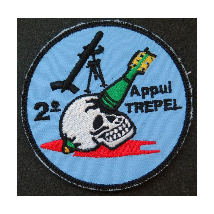 Insigne tissu commandos marine Trepel appui plage 2° groupe sur scratch