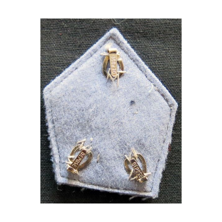 PATTES DE COL (la paire) : modèle officier de l'école d'application de la cavalerie en cannetille