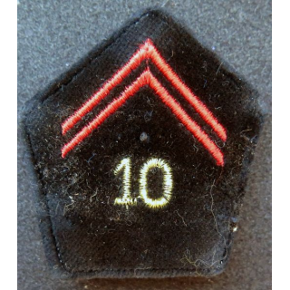 Soutache de col du 10° régiment du génie avec crochets en fils dorés