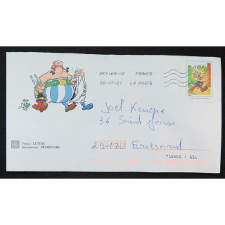Enveloppe prioritaire Asterix oblitérée