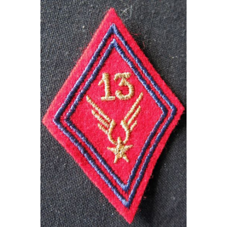 LOSANGE DE BRAS MODÈLE 45 : 13° GAOA ALAT (Artillerie) modèle sous officiers