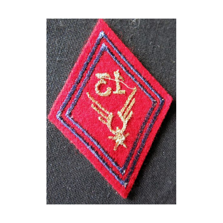 LOSANGE DE BRAS MODÈLE 45 : 13° GAOA ALAT (Artillerie) modèle sous officiers