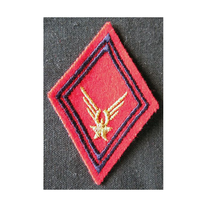 LOSANGE DE BRAS MODÈLE 45 : Modèle sous-officiers du GAOA ALAT (Artillerie) fil doré