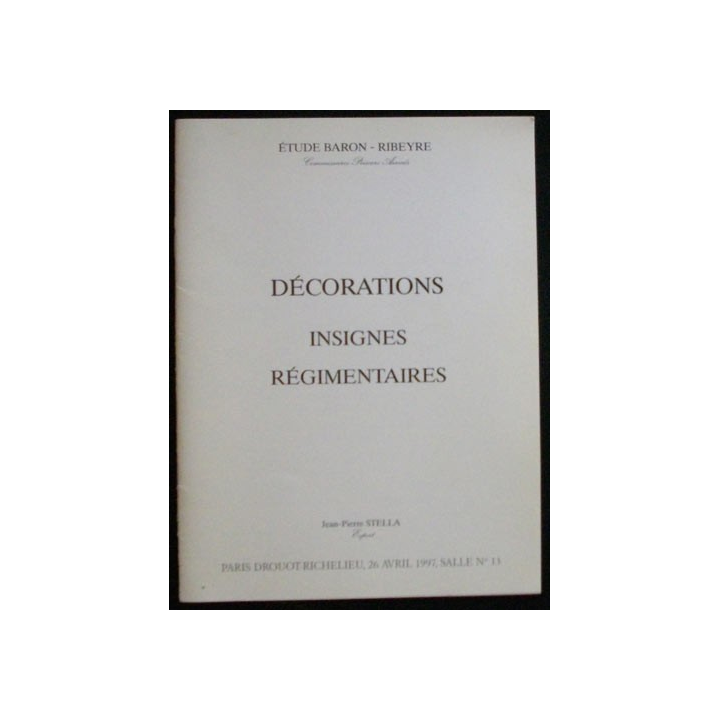 CATALOGUE RIBEYRE - BARON DROUOT 26 AVRIL 1997