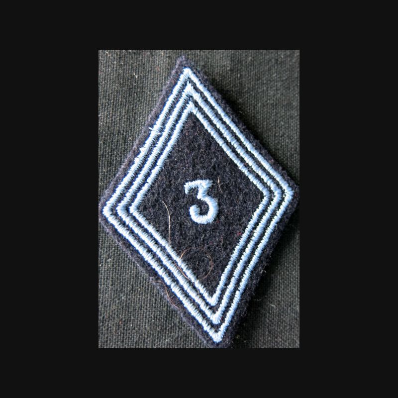 Patch Losange Brigadier 4e RH Hussards - Cavalerie Française - Modèle 1945 - Ancien