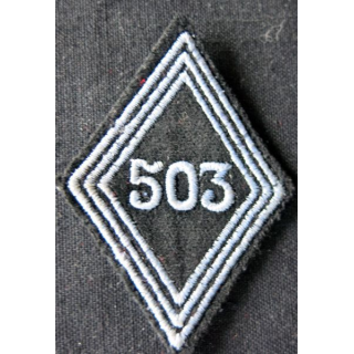 LOSANGE DE BRAS MODÈLE 45 : Ecusson troupe 503° Compagnie de Parc des Transmissions AFN