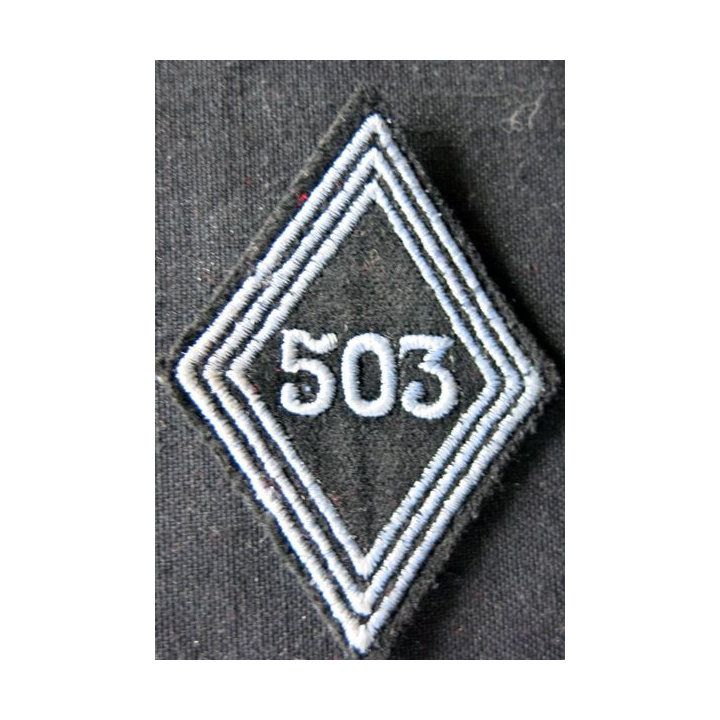 LOSANGE DE BRAS MODÈLE 45 : Ecusson troupe 503° Compagnie de Parc des Transmissions AFN
