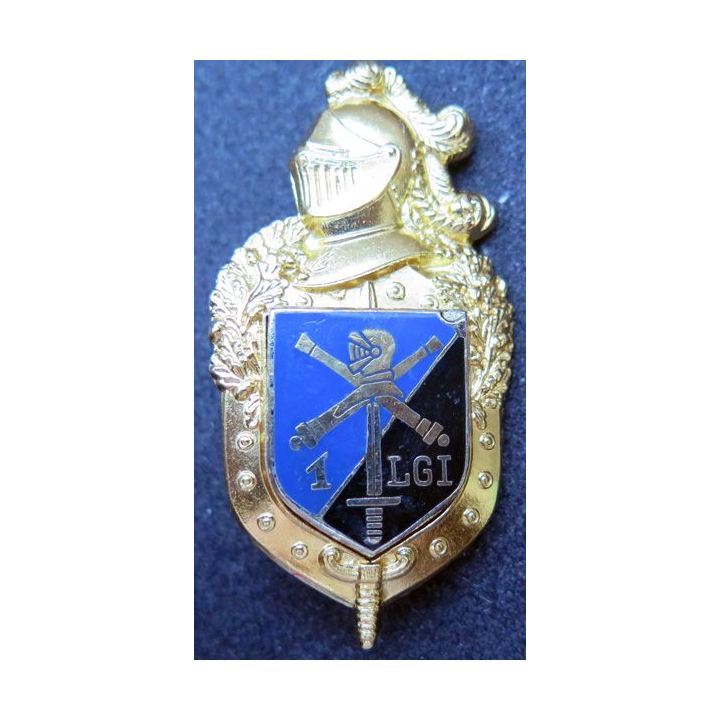Insigne de la 1° LGI gendarmerie intervention écu Drago et plateau Drago H. 696