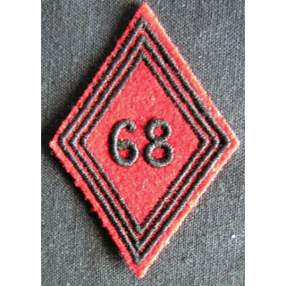 LOSANGE DE BRAS MODÈLE 45 : Ecusson troupe 68° régiment d'artillerie d'Afrique