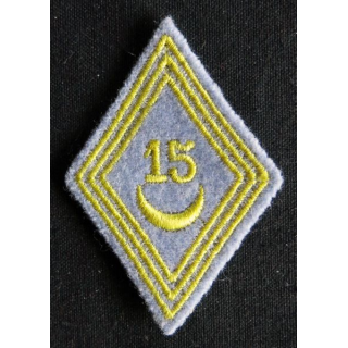 LOSANGE DE BRAS MODÈLE 45 : modèle troupe du 15° régiment de tirailleurs algériens