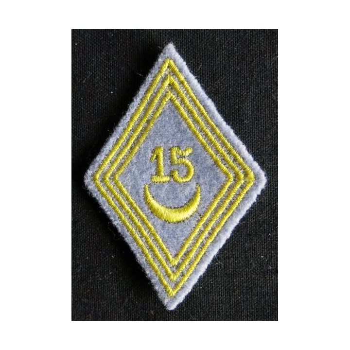 LOSANGE DE BRAS MODÈLE 45 : modèle troupe du 15° régiment de tirailleurs algériens