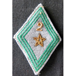 LOSANGE DE BRAS MODÈLE 45 : modèle officiers du 2° régiment de tirailleurs marocains 1950 INDO cannetille