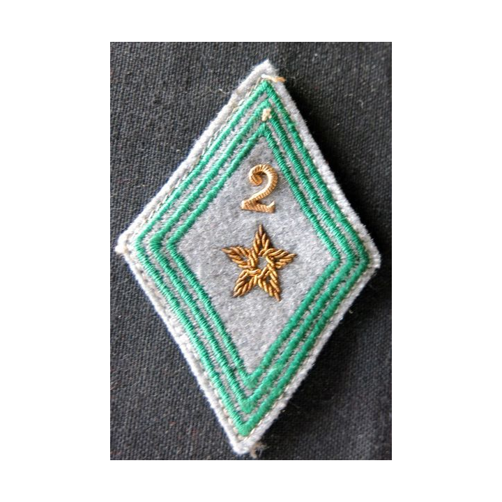 LOSANGE DE BRAS MODÈLE 45 : modèle officiers du 2° régiment de tirailleurs marocains 1950 INDO cannetille