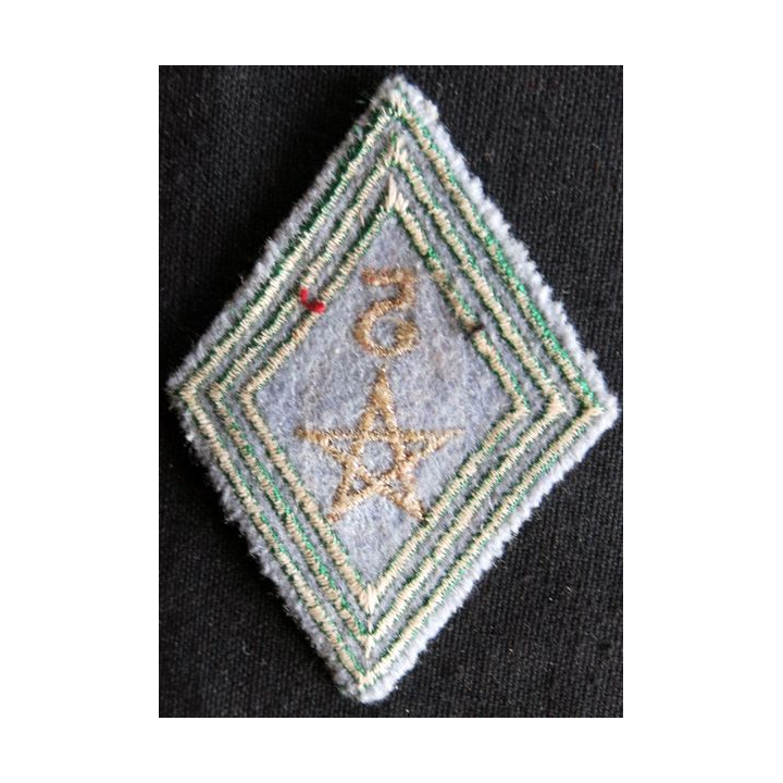 LOSANGE DE BRAS MODÈLE 45 : modèle sous officiers du 5° régiment de tirailleurs marocains AFN