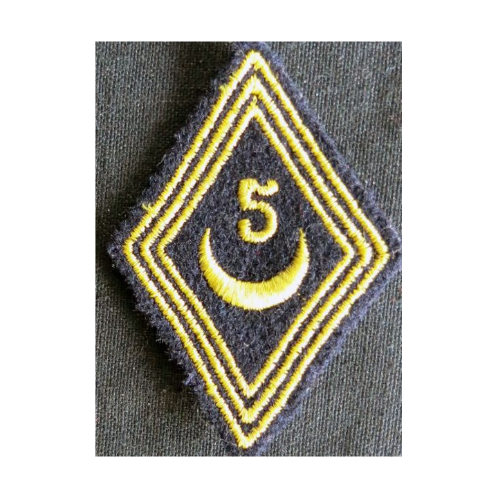 LOSANGE DE BRAS MODÈLE 45 :  modèle troupe 5° régiment de spahis algériens AFN 1952