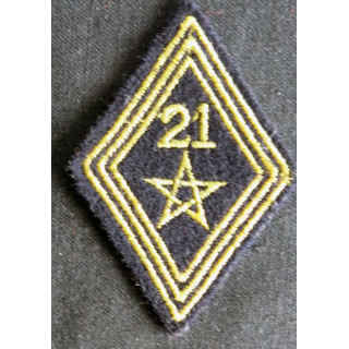 LOSANGE DE BRAS MODÈLE 45 :  modèle troupe 21° régiment de spahis marocain AFN 1958