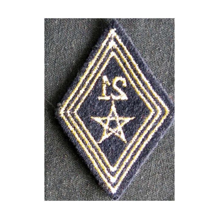 LOSANGE DE BRAS MODÈLE 45 :  modèle troupe 21° régiment de spahis marocain AFN 1958