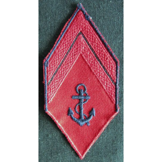 LOSANGE DE BRAS MODÈLE 45 : Ecusson de brigadier (caporal) du Matériel et des Bâtiments Coloniaux