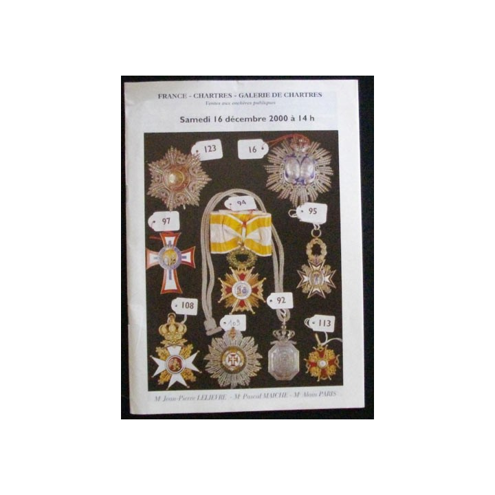 CATALOGUE LELIEVRE - MAICHE - CHARTRES - 16 DÉCEMBRE 2000
