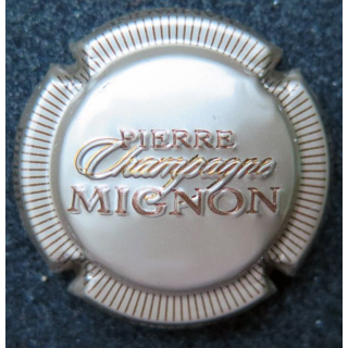 Capsule Muselet champagne Pierre Mignon n° 100a grège stries Bordeaux