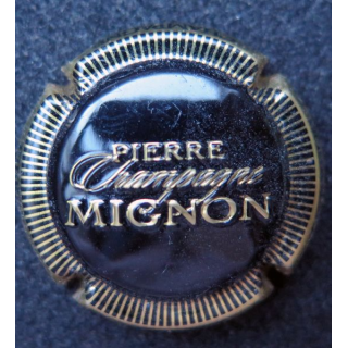 Capsule Muselet champagne Pierre Mignon n° 100k noir champagne or