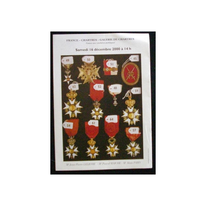 CATALOGUE LELIEVRE - MAICHE - CHARTRES - 16 DÉCEMBRE 2000