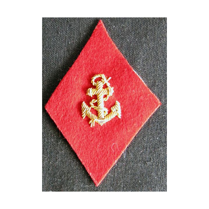 LOSANGE DE BRAS MODÈLE 45 : Ecusson modèle officiers du Matériel et des Bâtiments Coloniaux en cannetille