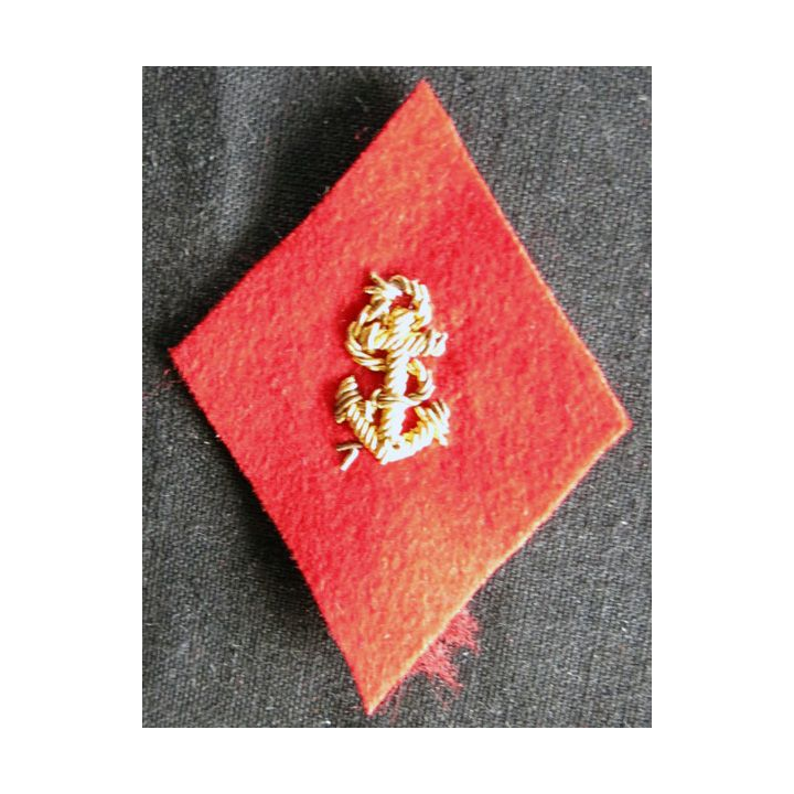 LOSANGE DE BRAS MODÈLE 45 : Ecusson modèle officiers du Matériel et des Bâtiments Coloniaux en cannetille