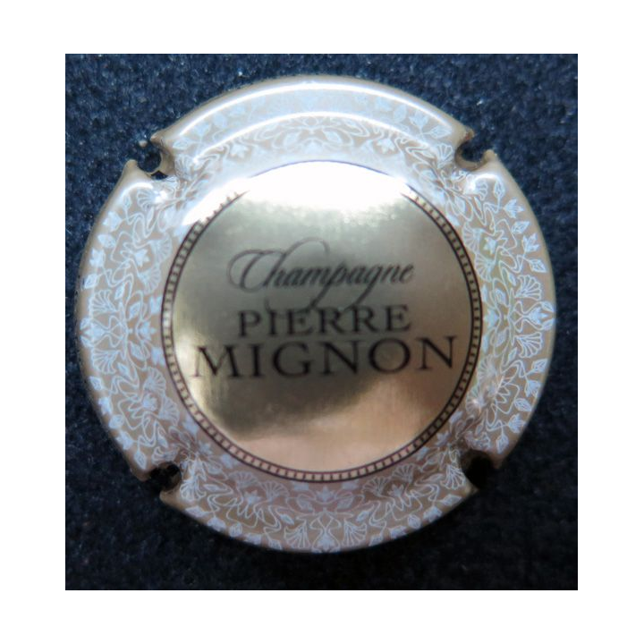 Capsule Muselet de champagne Pierre Mignon n° 151 or contour beige