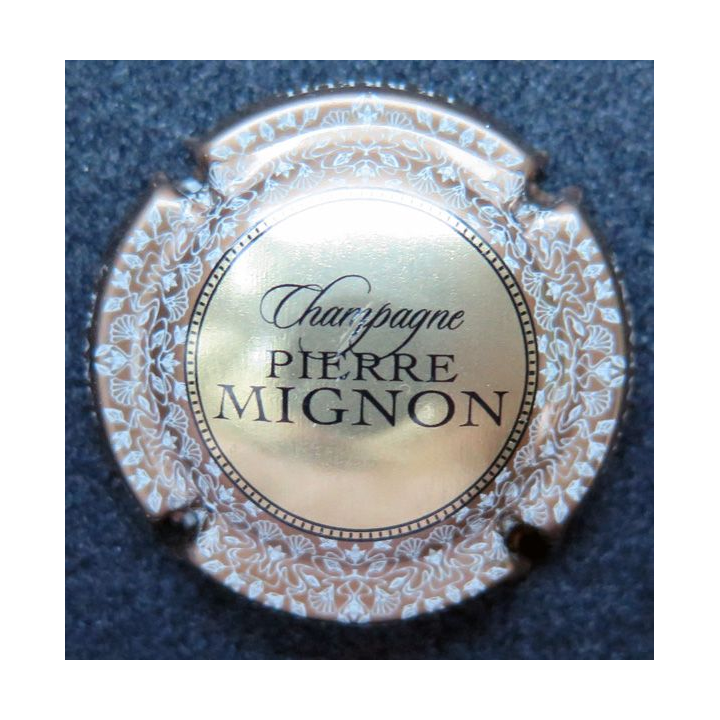 Capsule Muselet de champagne Pierre Mignon n° 151 or contour beige