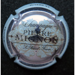 Muselet champagne Pierre Mignon n° 135d rosé violacé contour blanc