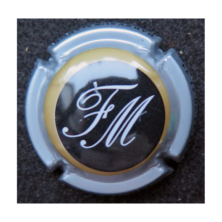 Capsule Muselet de bouteille de champagne Faÿ Michel blanc gris
