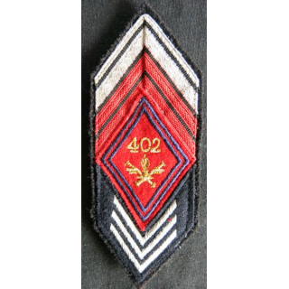 LOSANGE DE BRAS MODÈLE 45 : Écusson de brigadier chef du 402° RAA régiment d'artillerie antiaérienne