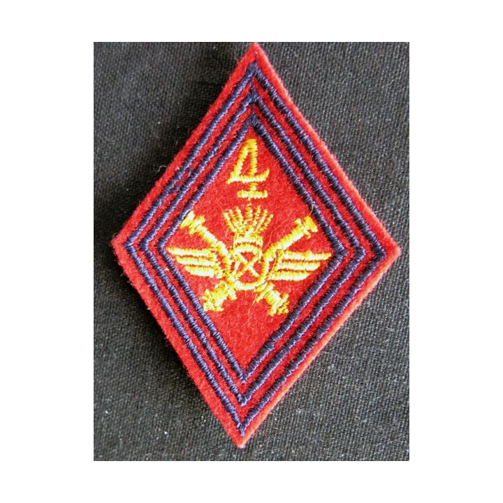 LOSANGE DE BRAS MODÈLE 45 : Écusson sous officier du 4° RA régiment d'artillerie Tunisie
