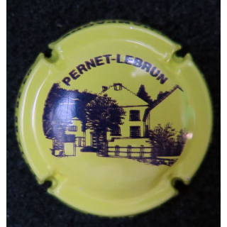Capsule Muselet champagne Pernet-Lebrun n° 15 vert jaune et violet