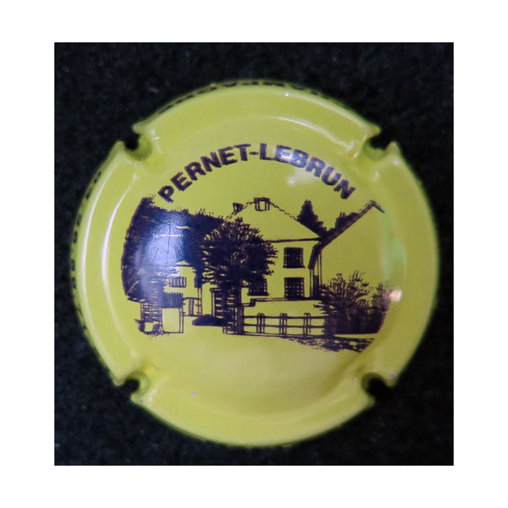 Capsule Muselet champagne Pernet-Lebrun n° 15 vert jaune et violet
