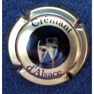 Capsule Muselet de Crémant d'Alsace n° 45 or et noir (455 sur ctr)