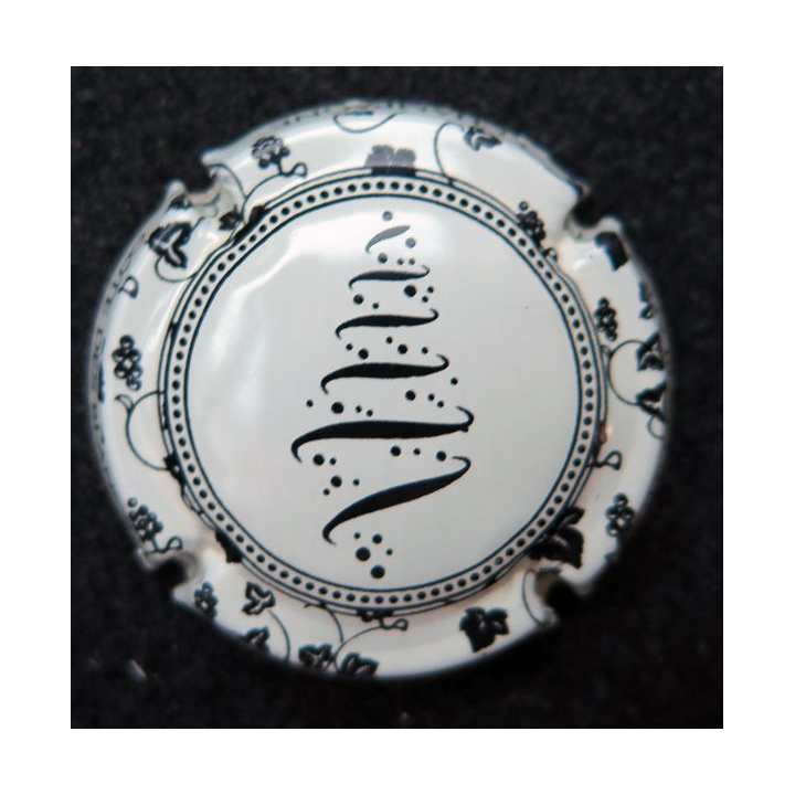Capsule Muselet de champagne côte des blancs n° 2c fond crème