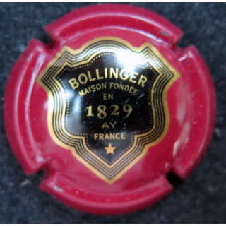 Capsule Muselet de champagne Bollinger n° 50a Rosé foncé