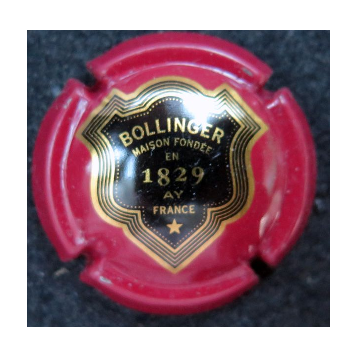 Capsule Muselet de champagne Bollinger n° 50a Rosé foncé