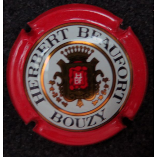 Capsule Muselet de champagne Herbert Beaufort n° 1 contour rouge