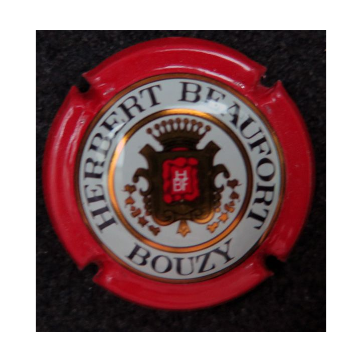 Capsule Muselet de champagne Herbert Beaufort n° 1 contour rouge