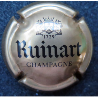 Capsule Muselet de champagne Ruinart n° 62 or-bronze et noir 28 mm