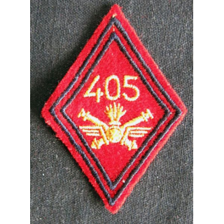 LOSANGE DE BRAS MODÈLE 45 : Écusson de sous officiers du 405° RAA régiment d'artillerie antiaérienne