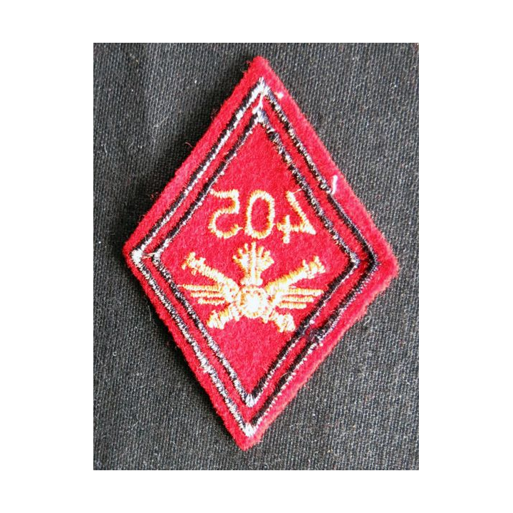 LOSANGE DE BRAS MODÈLE 45 : Écusson de sous officiers du 405° RAA régiment d'artillerie antiaérienne