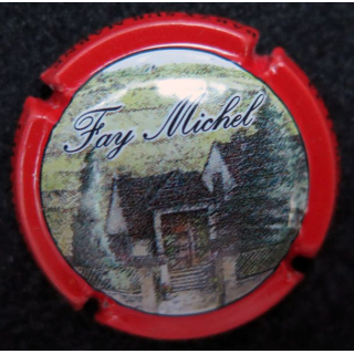 Capsule Muselet de bouteille de champagne Faÿ Michel contour rouge